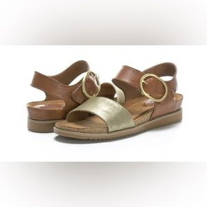 NEW Eurosoft Lasara sandals size 7 1/2 shoes woman’s light brown gold comfort
